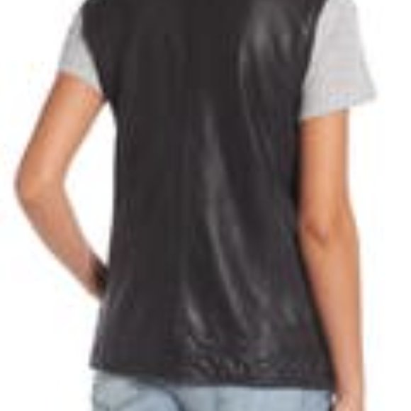 Halogen Leather Moto Vest - Picture 3 of 8